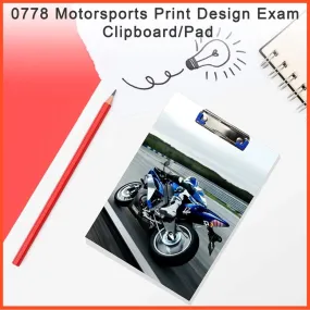 0778 Motorsports Print Design Exam Clipboard/Pad