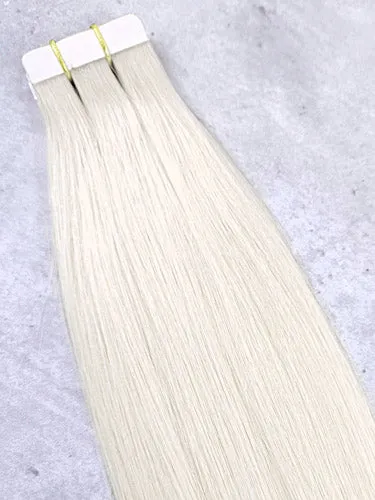 #1001 White Blonde｜Luxury Russian Remy Human Hair, Double Drawn, Tape Extensions