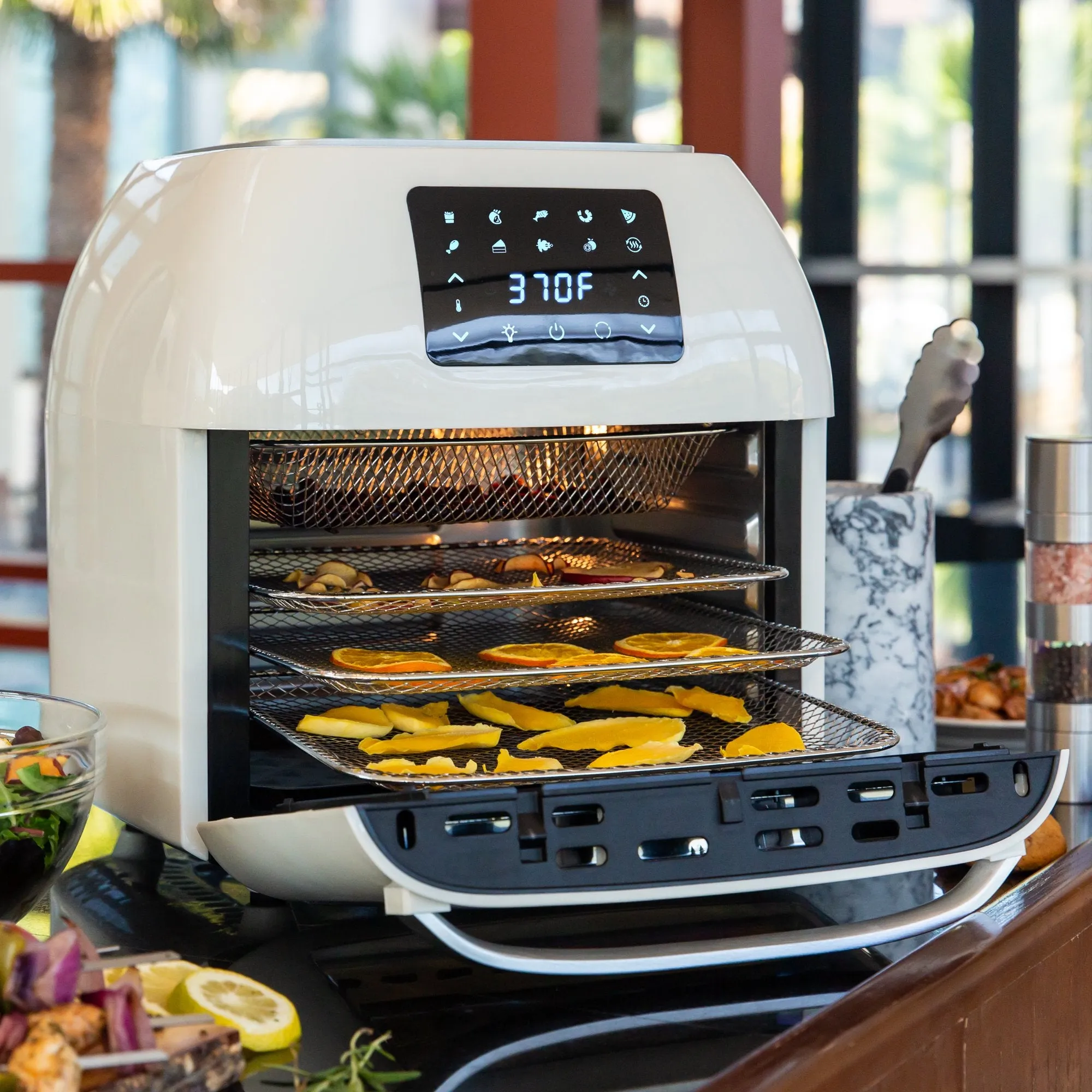 16.9qt 1800W 10-in-1 XXXL Air Fryer Countertop Oven, Rotisserie, Dehydrator