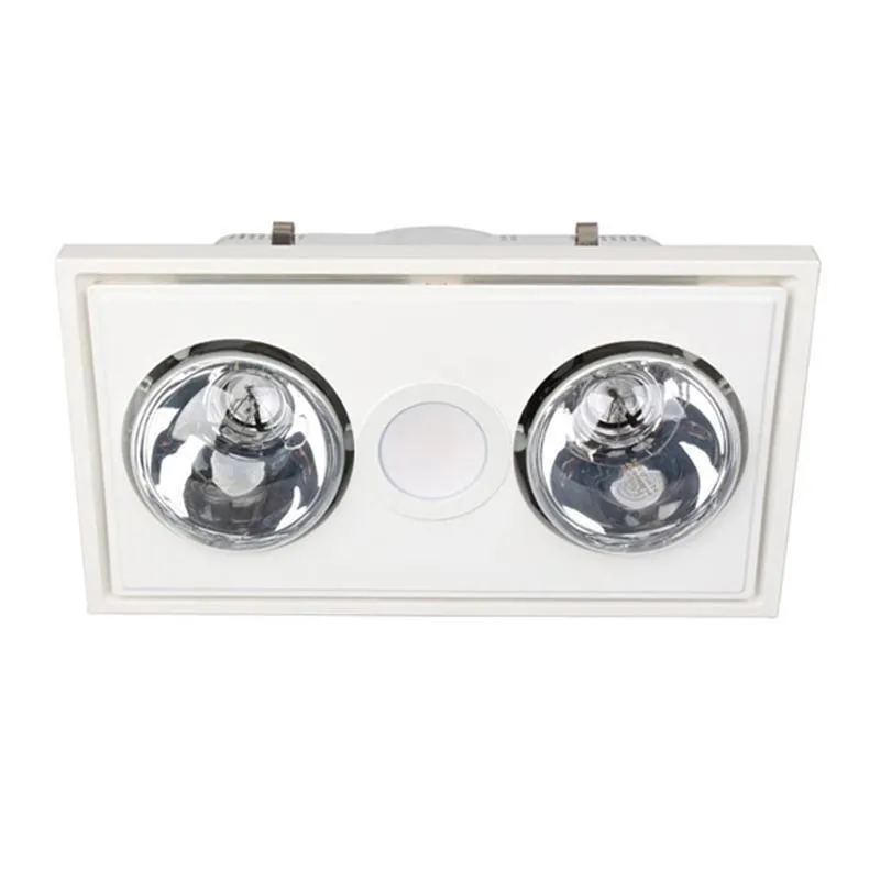 270m³/hr Midas Duo Bathroom Heater with Exhaust and Light in White