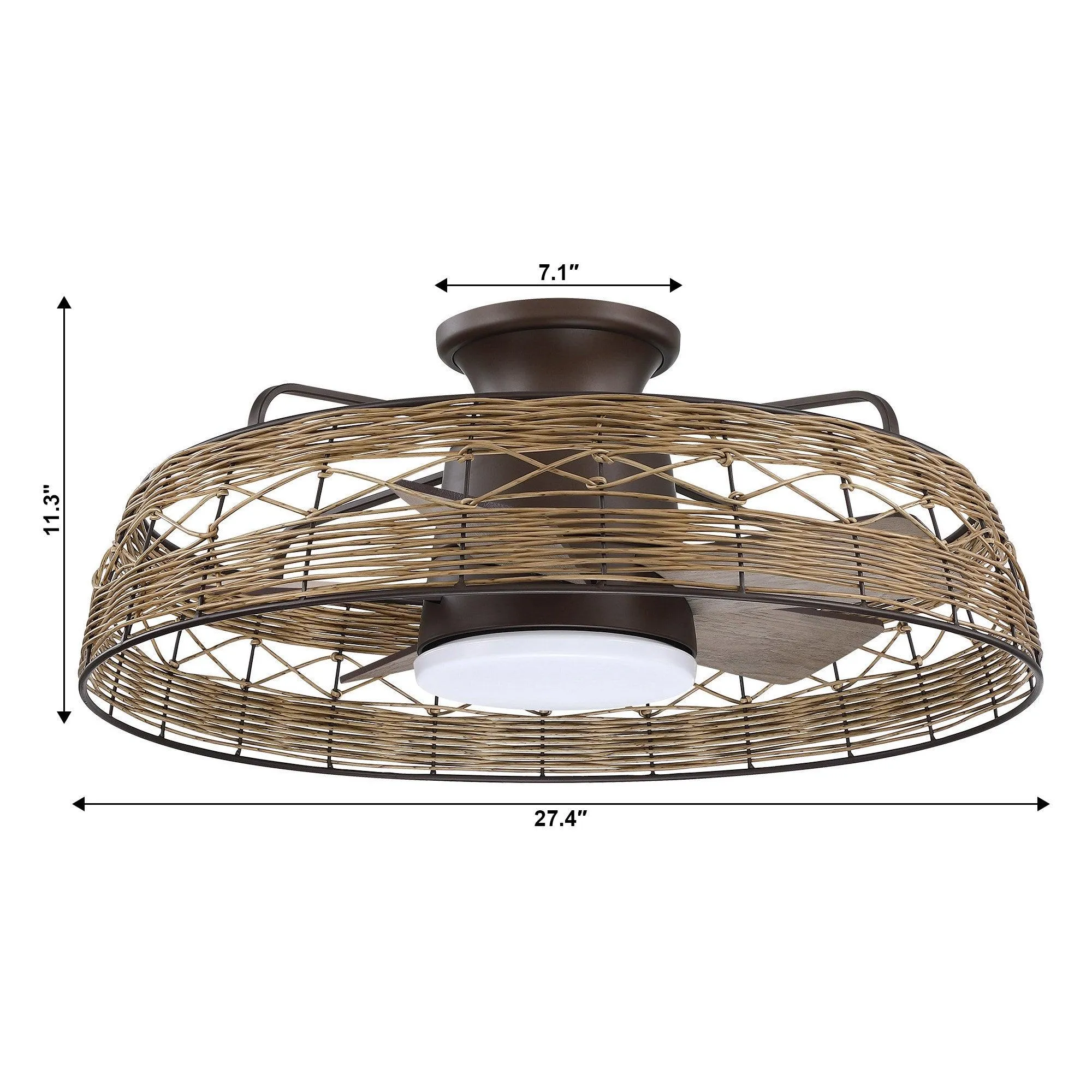 27" Reversible Flush Mount Ceiling Fan