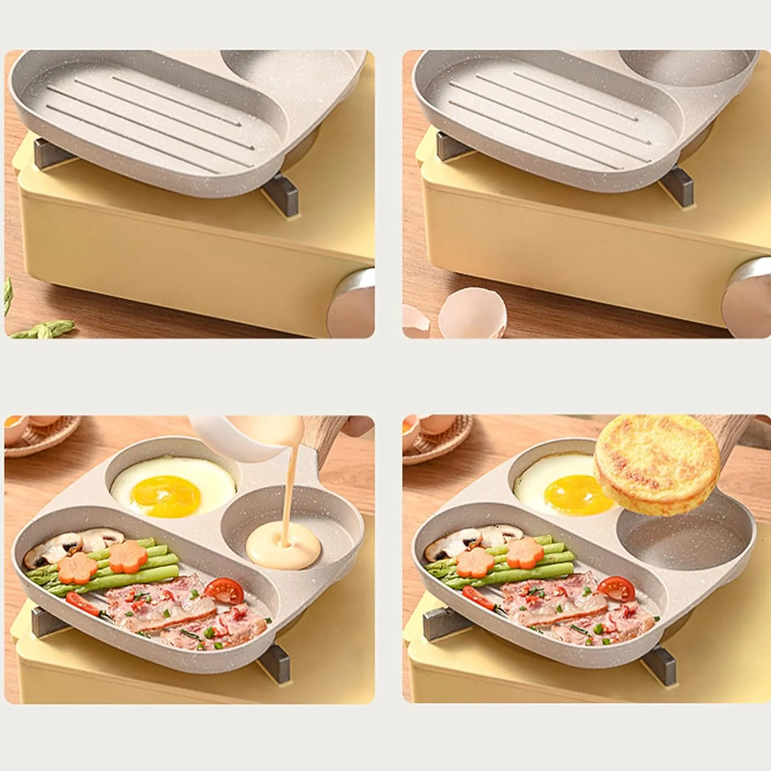 3 In 1 Lightweight Non-Stick Frying Pan F49-8-1329