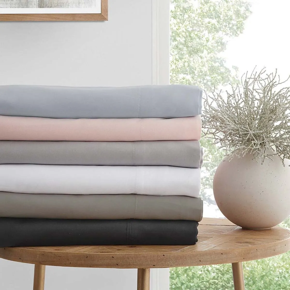 300TC Cotton Percale Sheet Set Dusk by Logan and Mason