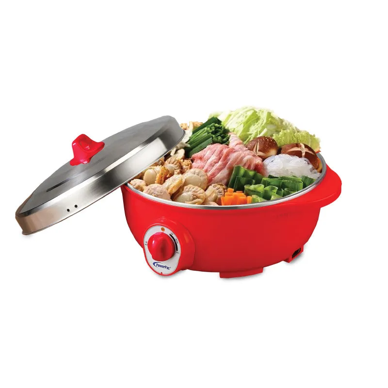 3.5L Electric Wok & Steamboat with 304 S/Steel Inner Pot (PPEC811)