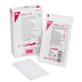 3M™ Medipore™ Adhesive Dressing, Soft Cloth, Sterile, White, 1 Box of 25