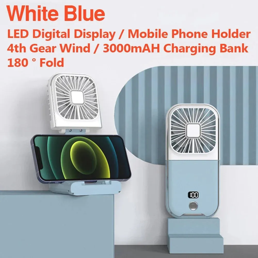 4 Speed Adjustable USB Rechargeable Portable Mini Fan