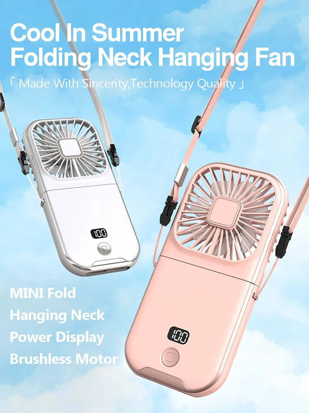 4 Speed Adjustable USB Rechargeable Portable Mini Fan