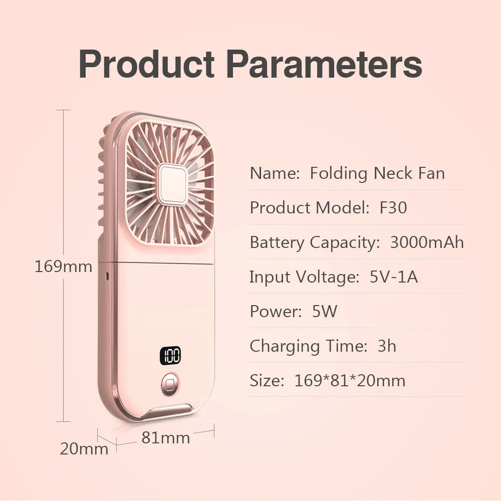 4 Speed Adjustable USB Rechargeable Portable Mini Fan