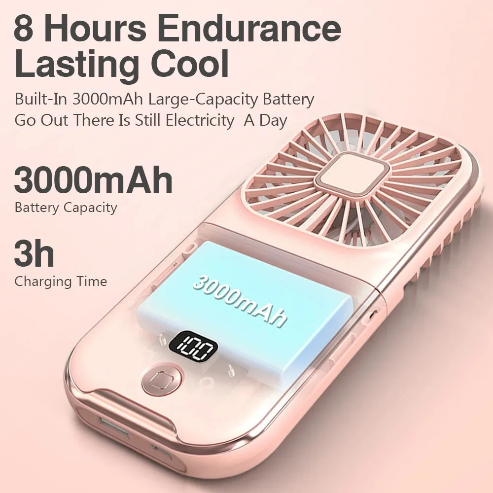 4 Speed Adjustable USB Rechargeable Portable Mini Fan