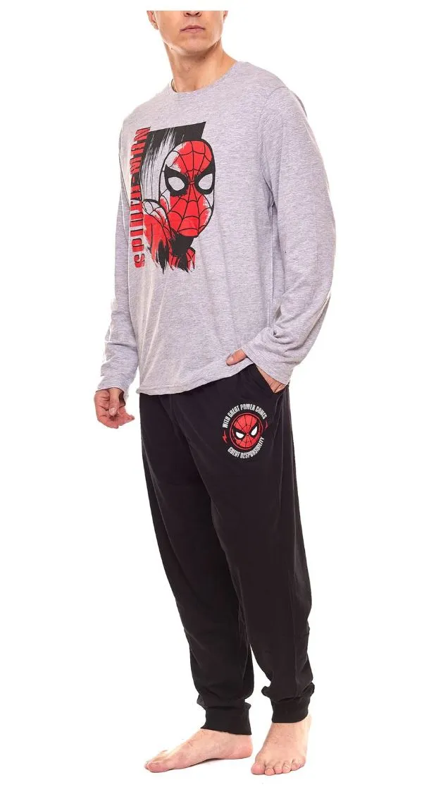 4 x Mens Spiderman Pyjamas Pyjama Tracksuit Adult Spider Man Sleep Set