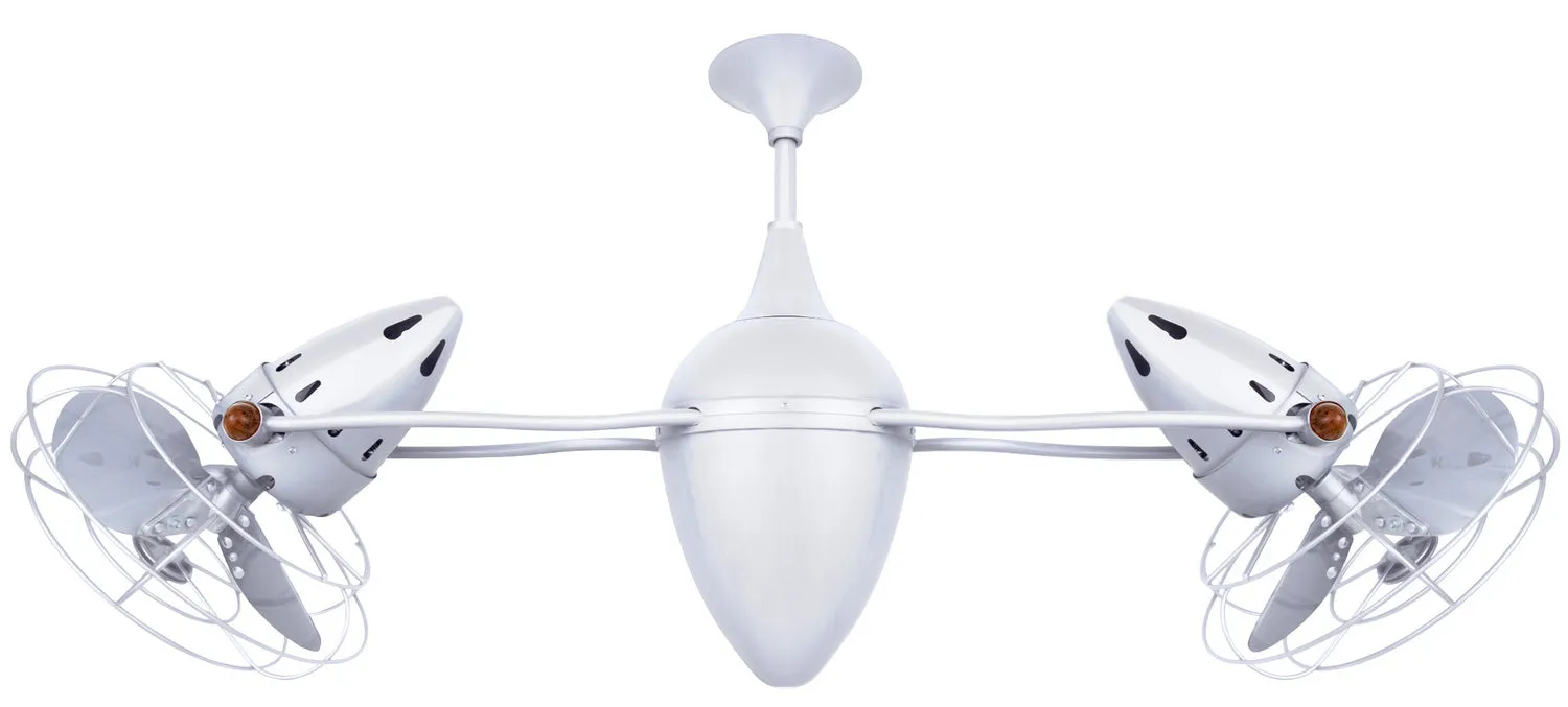 48" Ceiling Fan from the Ar Ruthiane Collection in Gloss White Finish by Matthews Fan Company