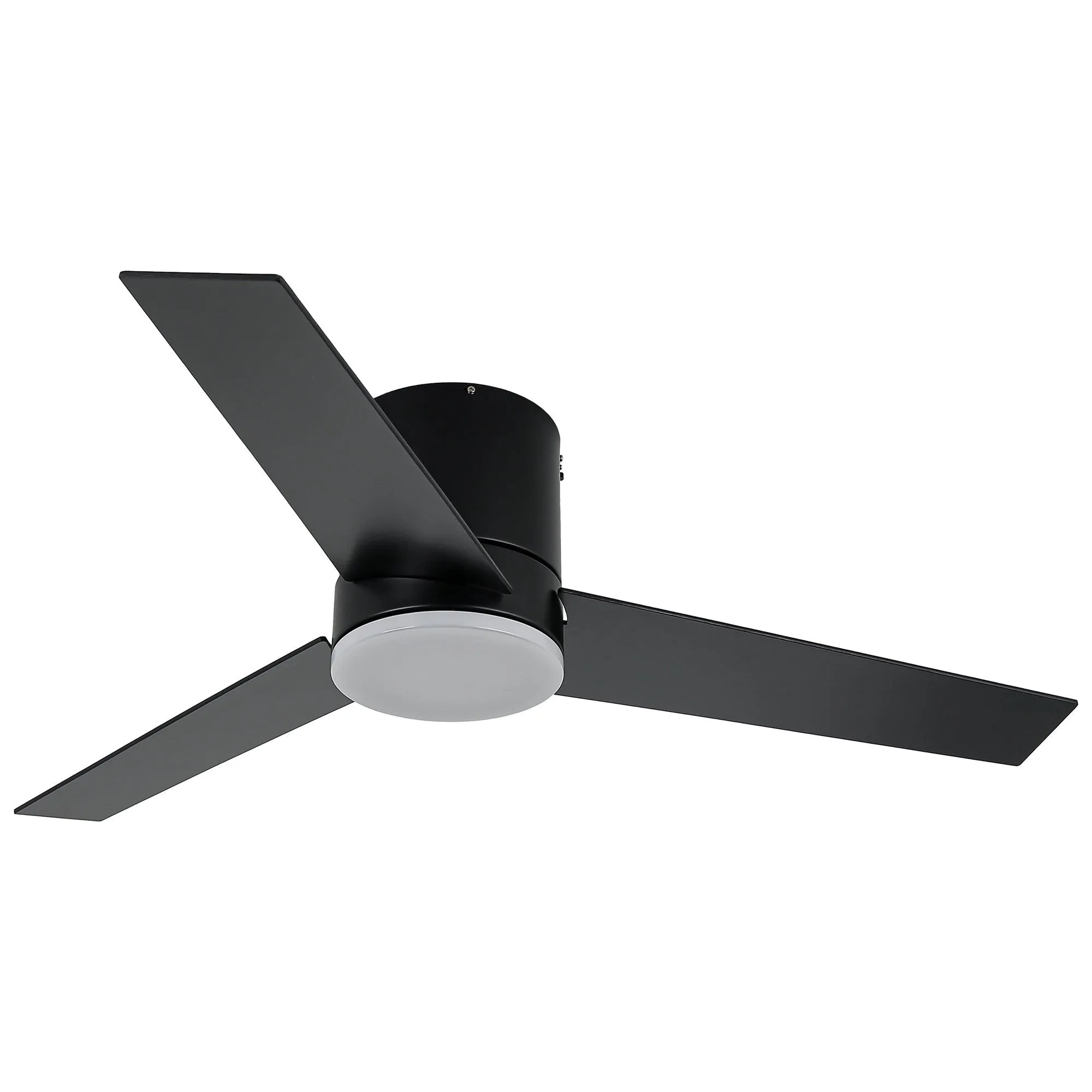 48" Flush Mount Ceiling Fan 3 Blades with LED Lighting and Remote Control