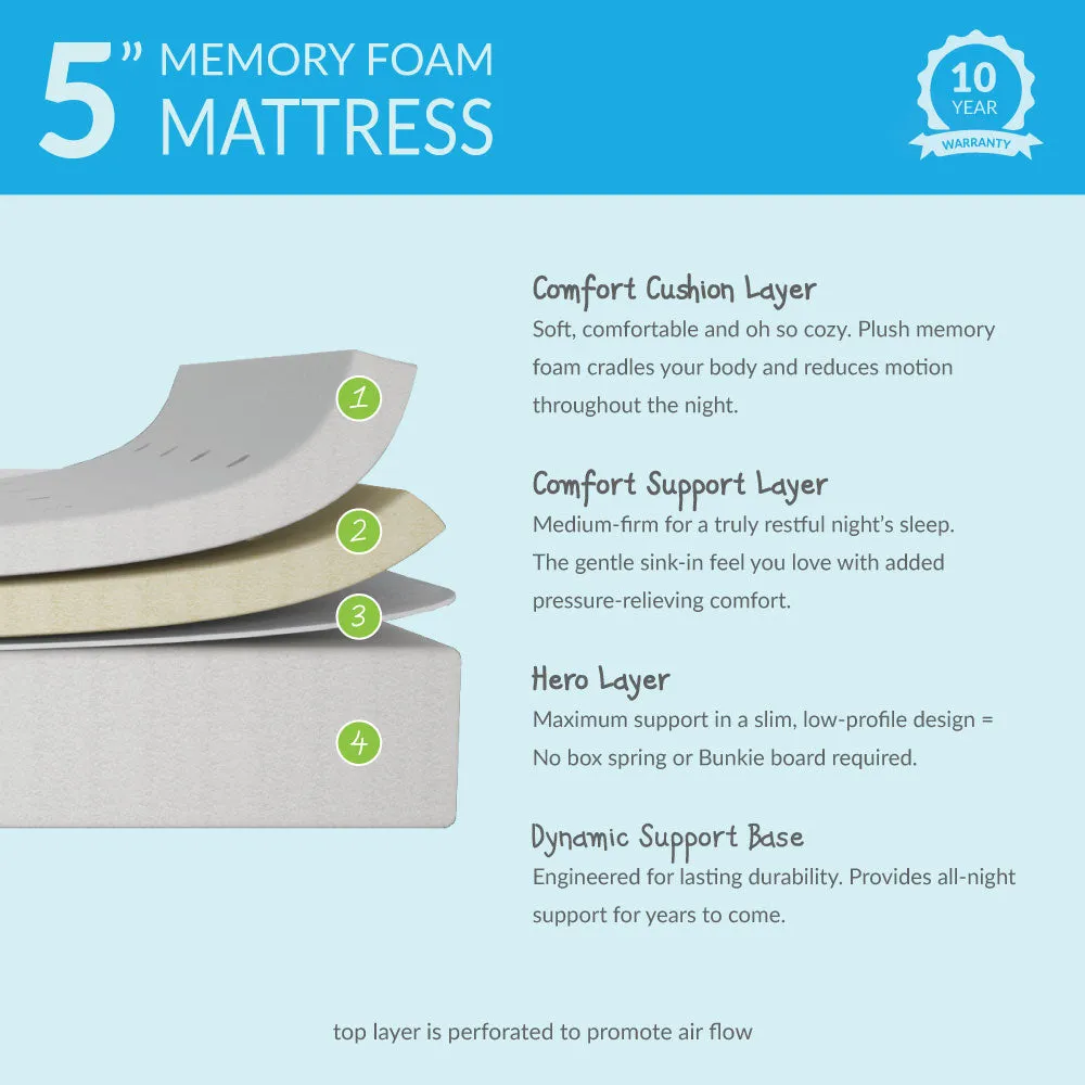 5-Inch Full Memory Foam Mattress