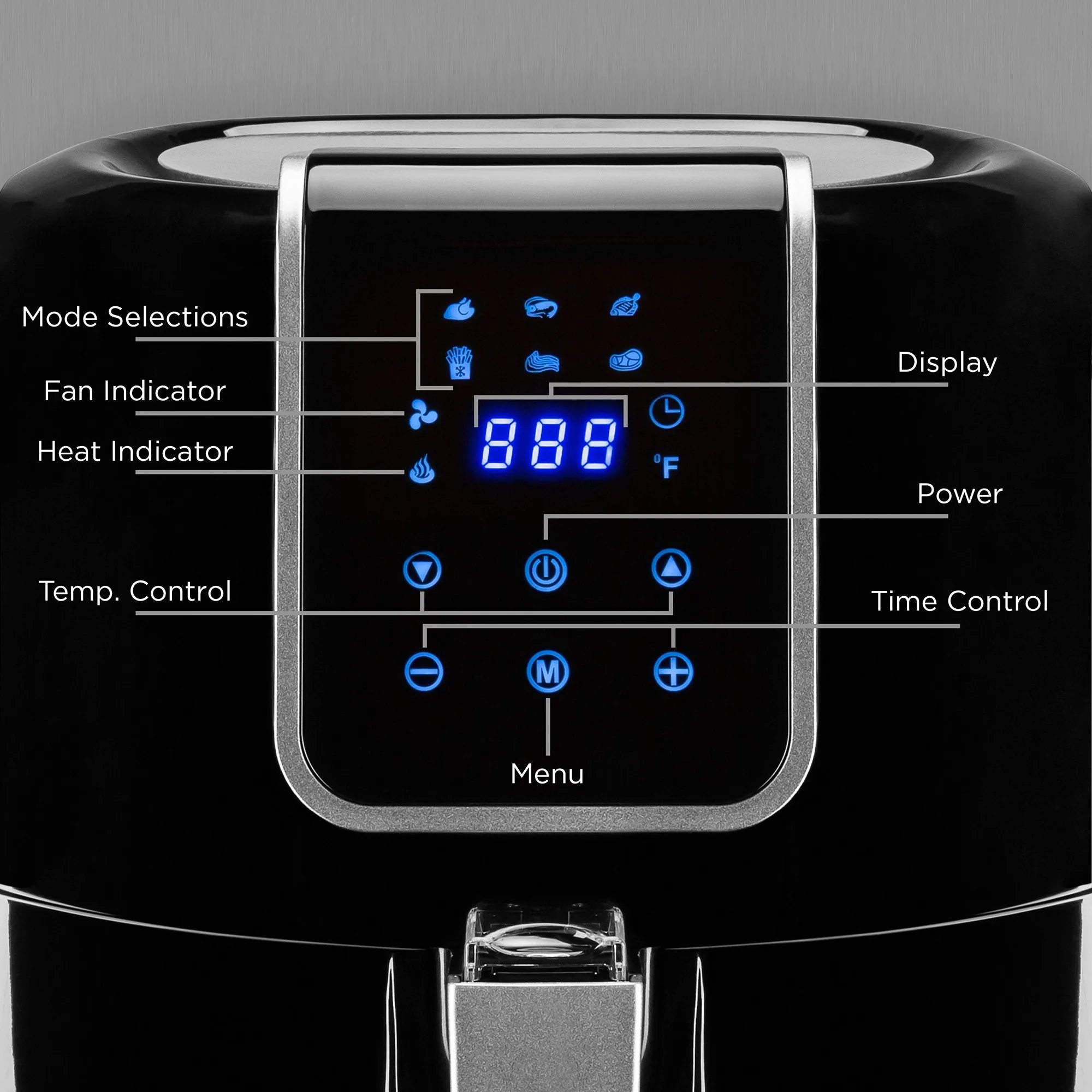 5.5qt 6-in-1 Digital Non-Stick Air Fryer Appliance w/ LCD Screen, Timer