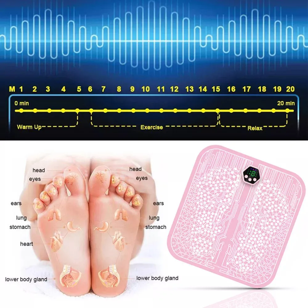 6-in-1 USB Rechargeable Reflexology EMS Foot Massager