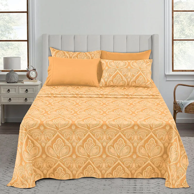 6-Piece Paisley Print Deep Pocket Bed Sheets Set