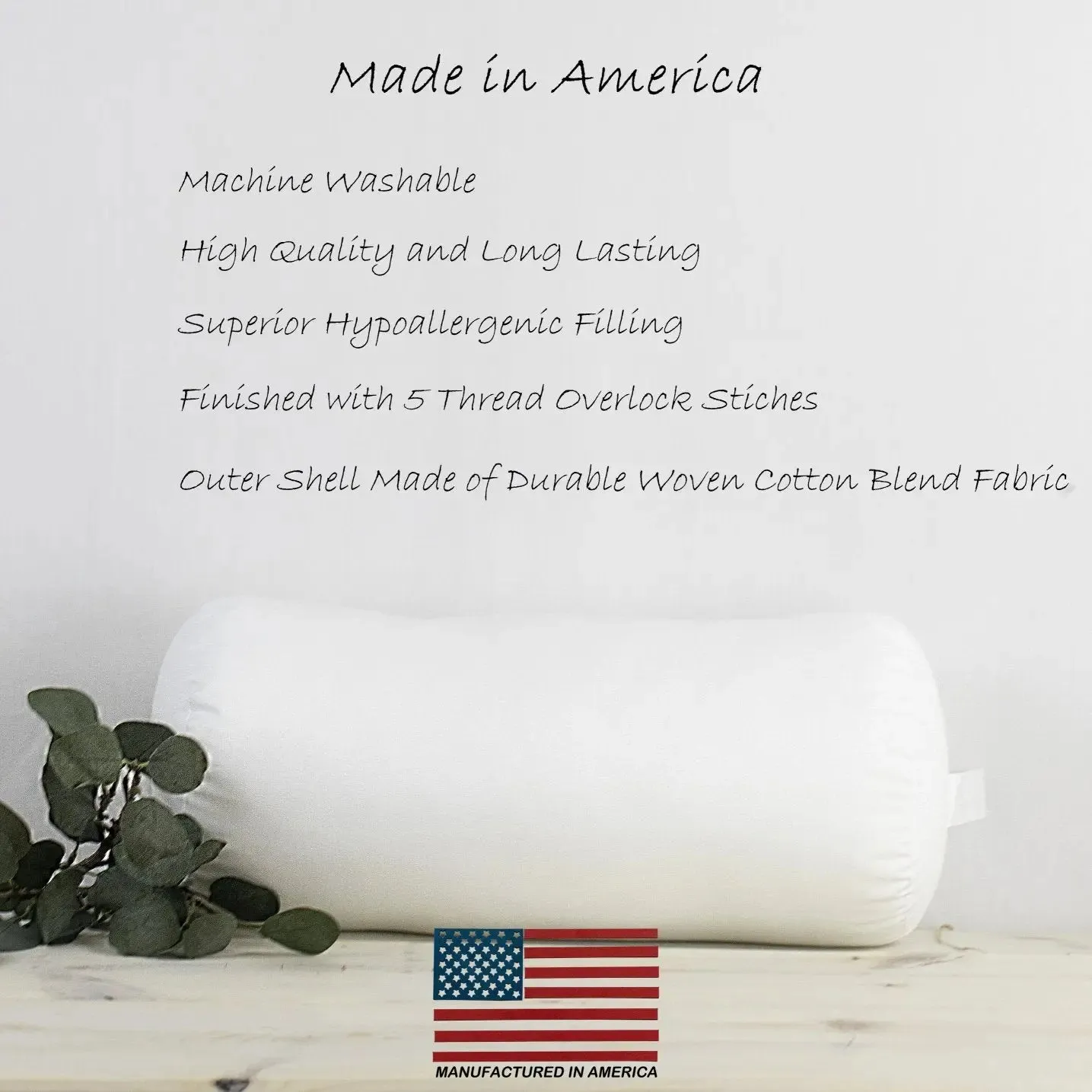 6x50 | Bolster Insert | Indoor Outdoor Hypoallergenic Polyester Fill | Quality Insert | Premium Insert