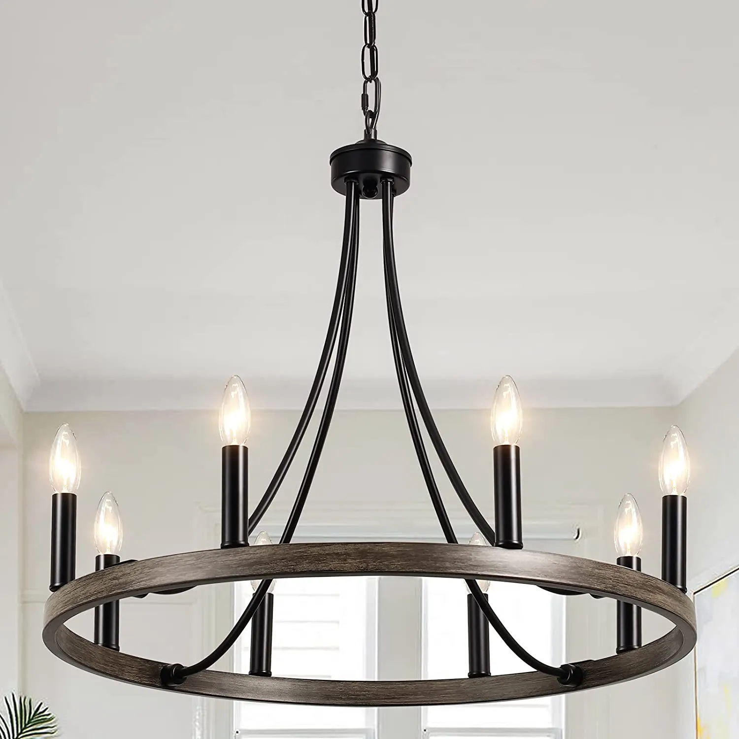 8 Lights Modern Chandelier Vintage Industrial