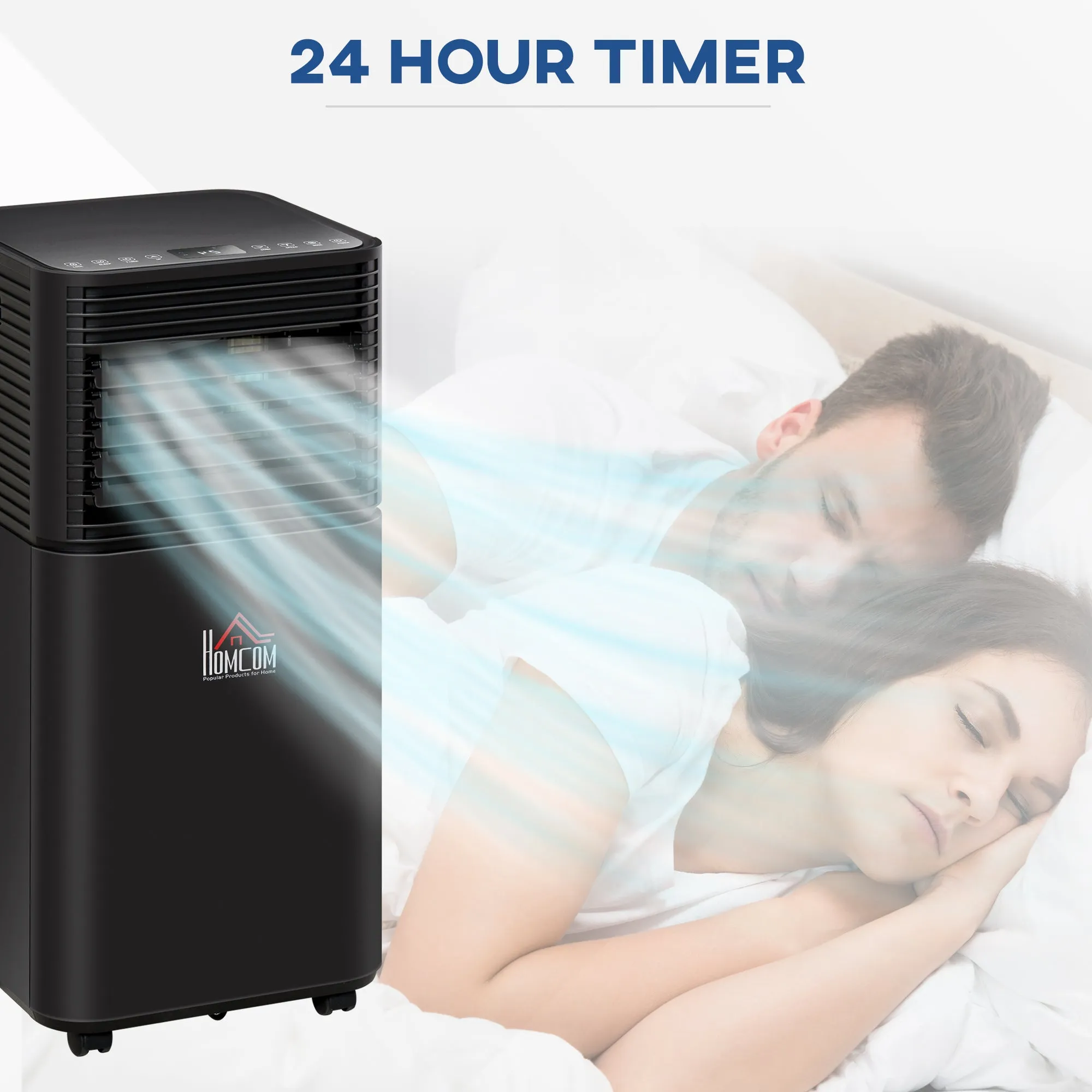 A Rated 9,000 BTU 4-In-1 Portable Dehumindifier With Remote & 24 Hour Timer