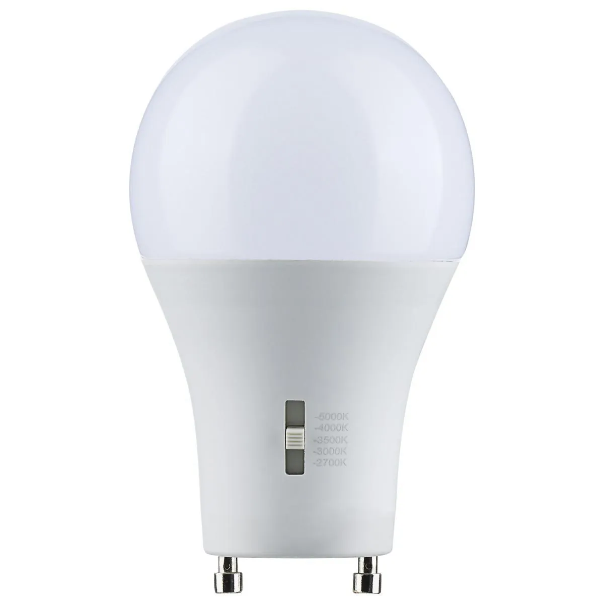 A19 LED Bulb, 9 Watts, 800 Lumens, Selectable 2700K to 5000K, GU24 Base, Frosted Finish