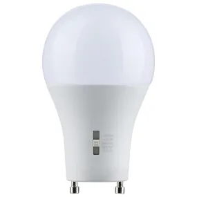 A19 LED Bulb, 9 Watts, 800 Lumens, Selectable 2700K to 5000K, GU24 Base, Frosted Finish