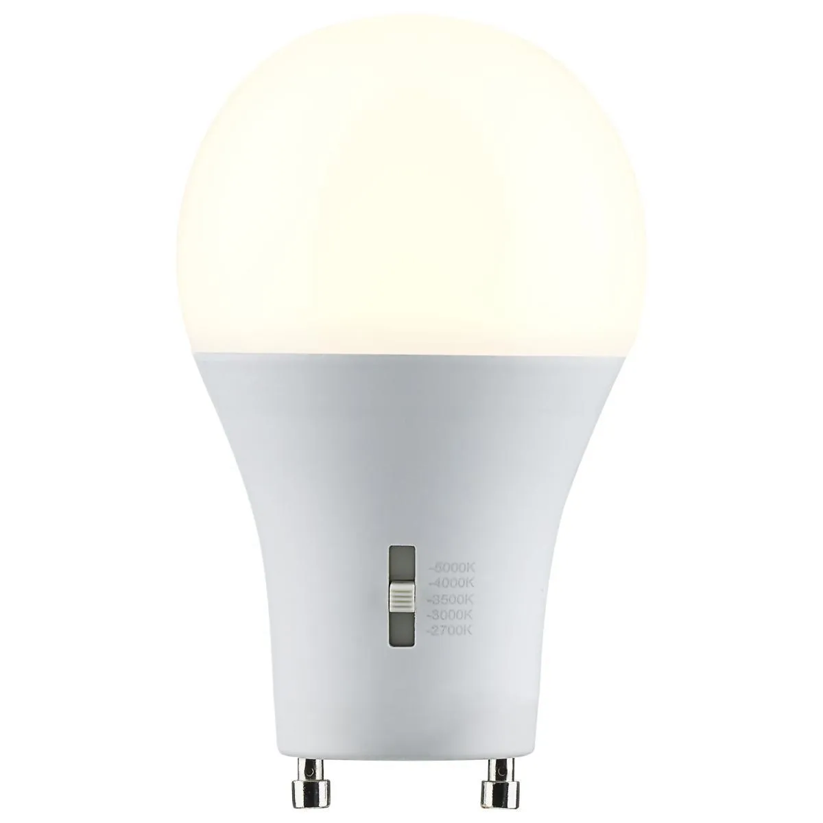 A19 LED Bulb, 9 Watts, 800 Lumens, Selectable 2700K to 5000K, GU24 Base, Frosted Finish