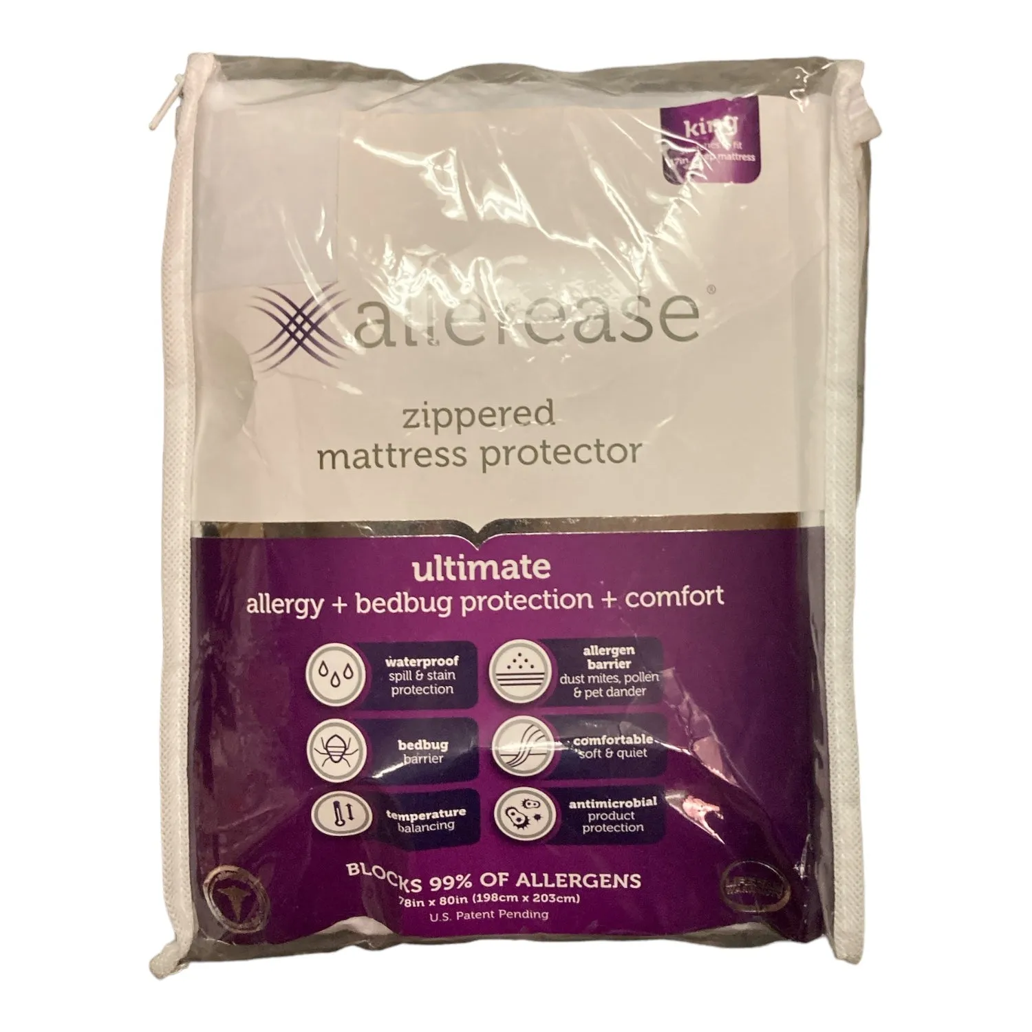 AllerEase Ultimate Allergy Protection and Comfort Zippered Mattress Protector