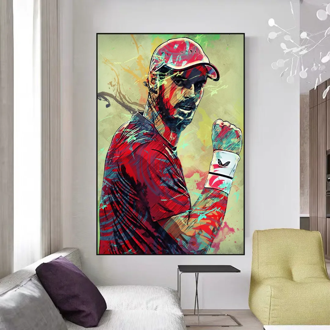 Andy Murray Tennis Legend Canvas Wall Art - Sports Decor