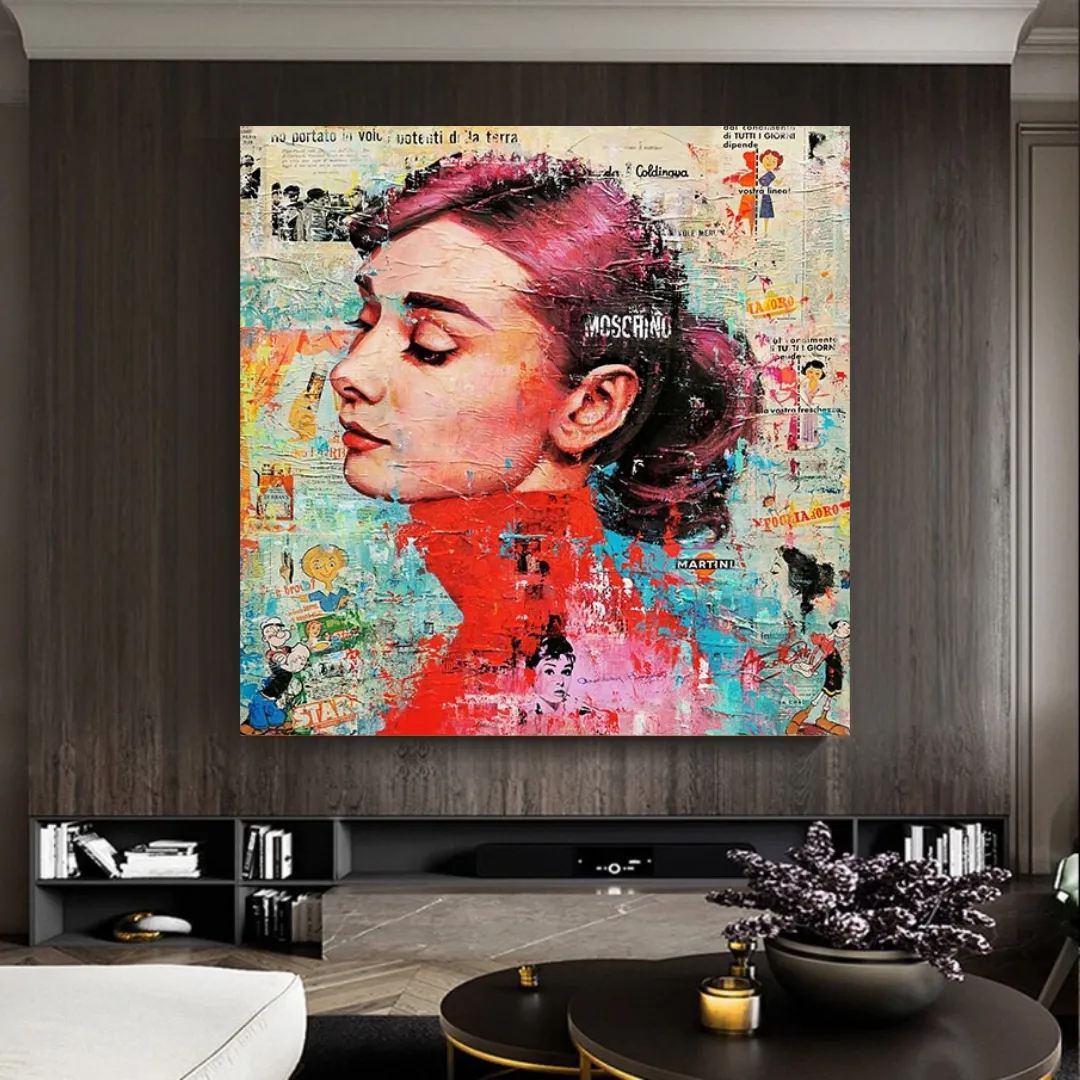 Audrey Hepburn Brushed Wall Art - Stunning Decor