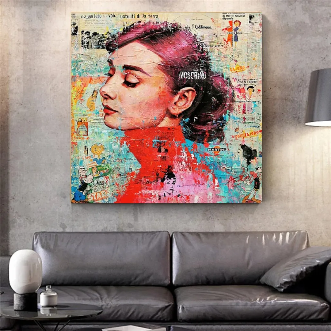 Audrey Hepburn Brushed Wall Art - Stunning Decor