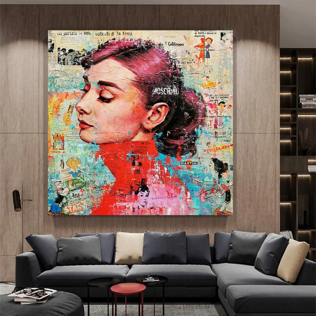 Audrey Hepburn Brushed Wall Art - Stunning Decor