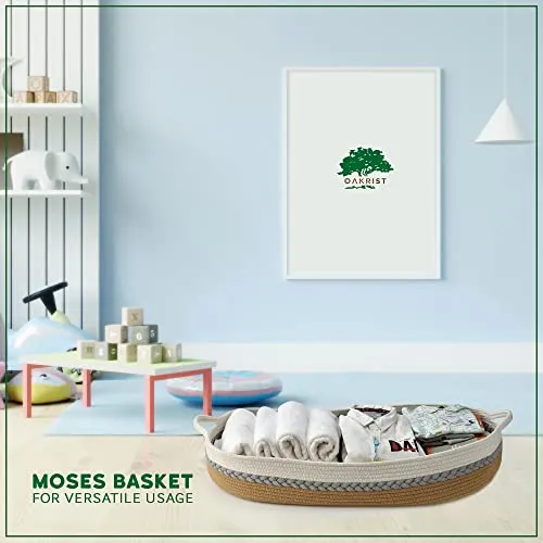 Baby Changing Basket Moses Table Topper Includes Thick Foam Pad