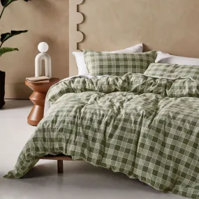 Barnette Moss Flannelette Quilt Cover Set by Linen House