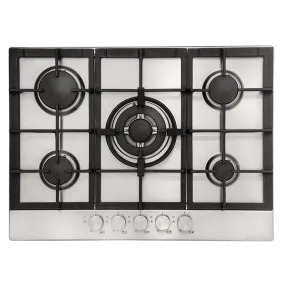 Baumatic CD7SG1 70cm Stainless Steel 5 Burner Gas Cooktop