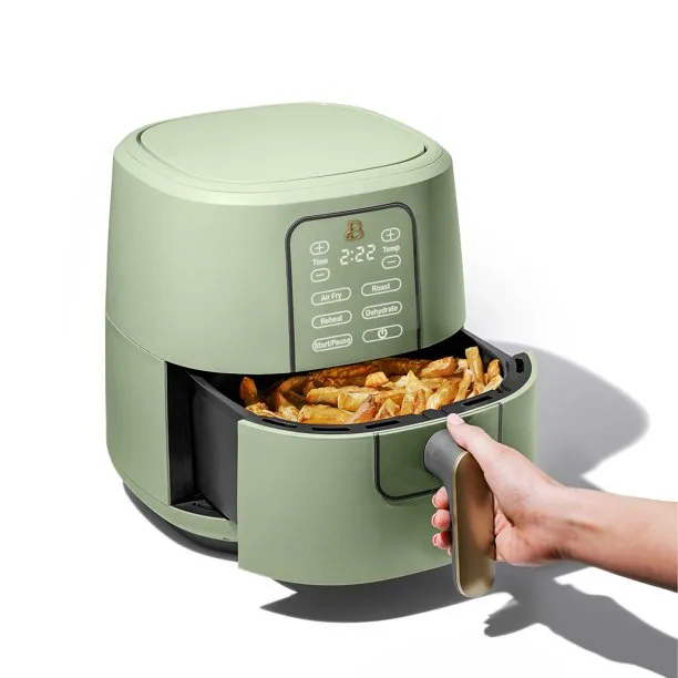 Beautiful 19033 6qt Touchscreen Digital Air Fryer with Touch-Activated Display, Sage Green