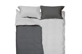 BIG Living Quilt Covers/ Pillow Case, Charcoal Gray/Gray Violet