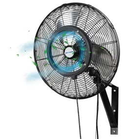 BILT HARD 20" Oscillating High-Velocity Outdoor Wall Misting Fan, 3-Speed Patio Fans for Outside, 80° Oscillation, Waterproof, Industrial Wall Mount Fan for Outdoor, UL Listed