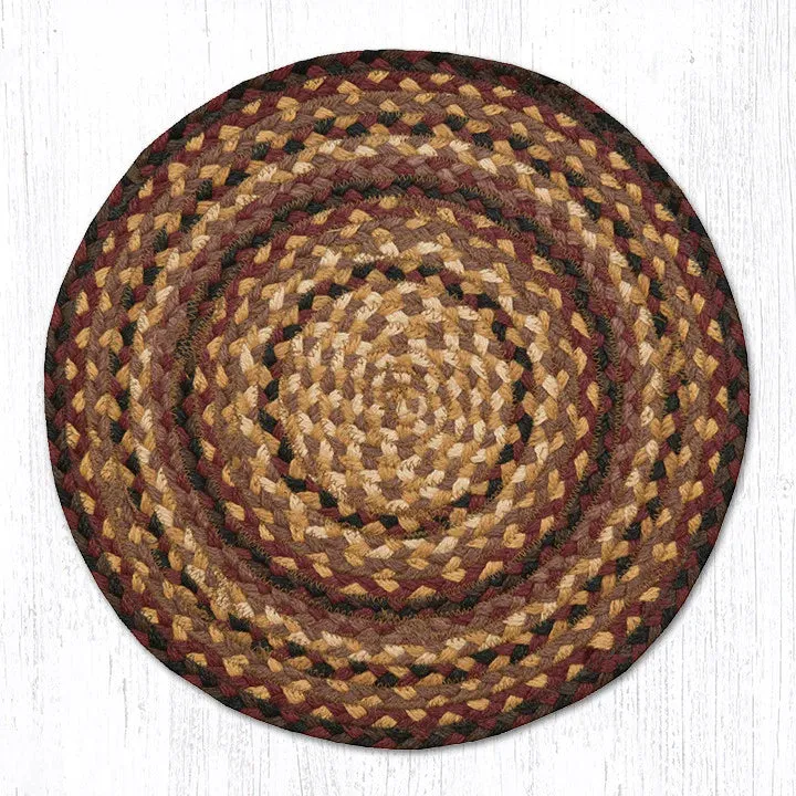 Black Cherry/Chocolate/Cream Braided Chair Pad CH-371