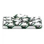 Black Coqui Frog on a Green Ribbon Sheet Set