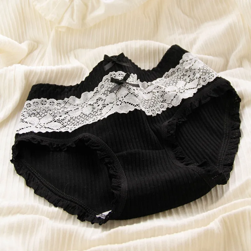 Black Cotton Plaid Undies