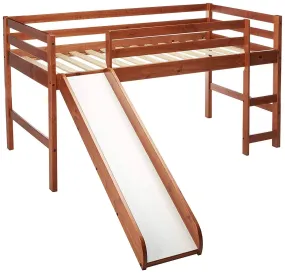 Blake Loft Bed with Slide in Espresso