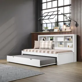 Bo Twin Bed Frame with Bookcase Headboard