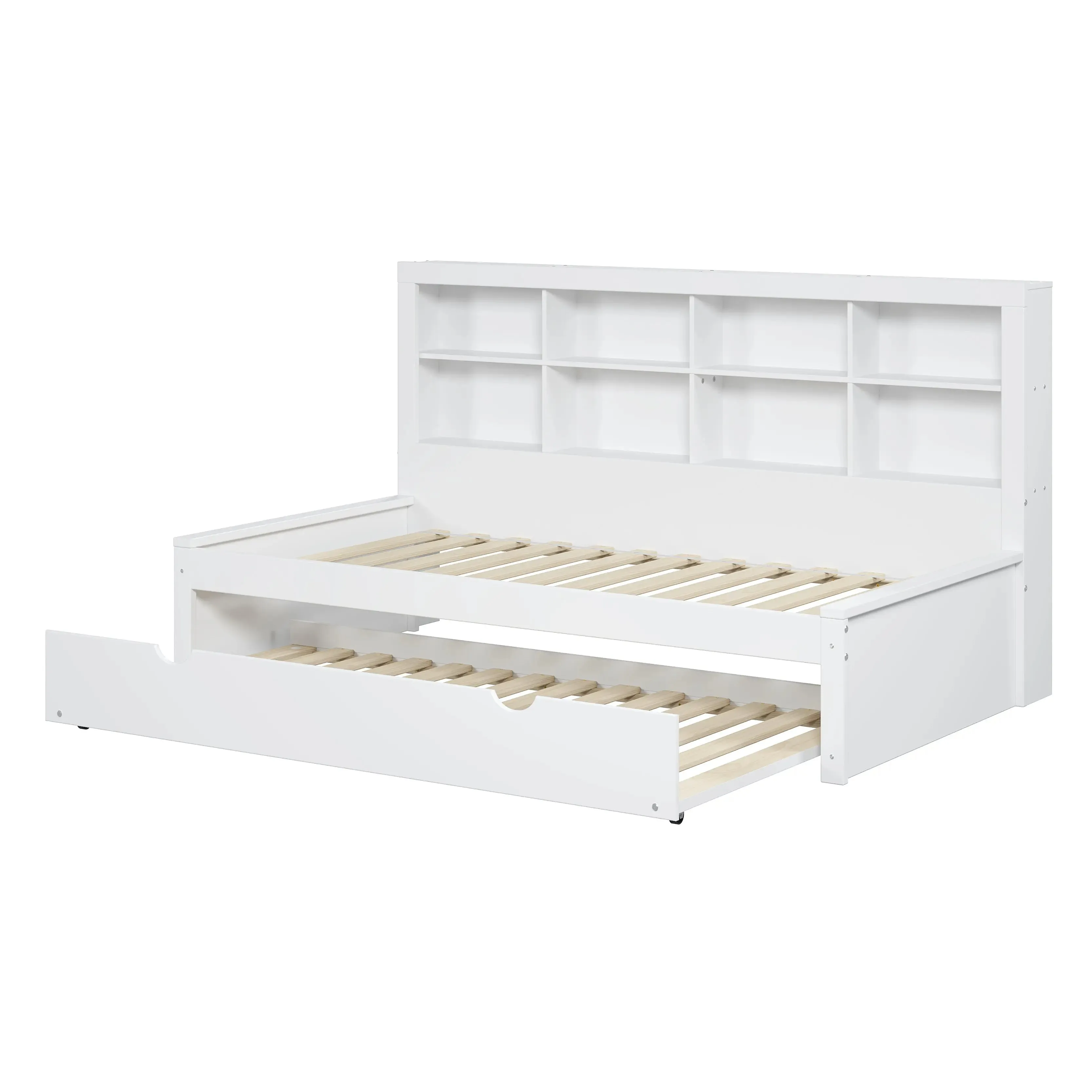 Bo Twin Bed Frame with Bookcase Headboard