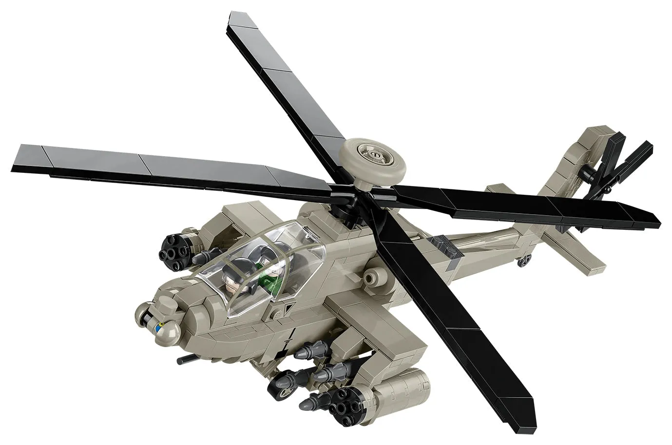 Boeing AH-64 Apache Helicopter 510 Piece Block Kit