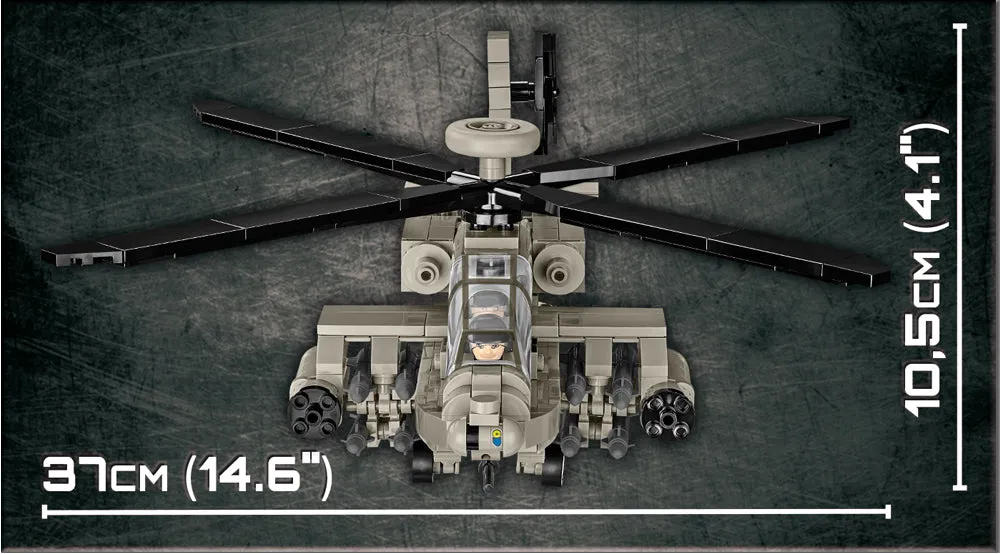 Boeing AH-64 Apache Helicopter 510 Piece Block Kit