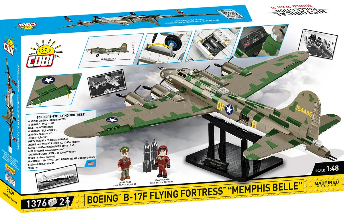 Boeing B-17F Flying Fortress “Memphis Belle”, 1/48 Scale 1376 Piece Block Kit