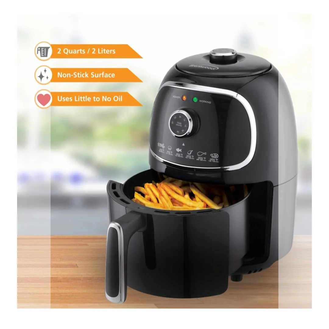 Brentwood Rapid Air Fryer Oven - Black and Silver