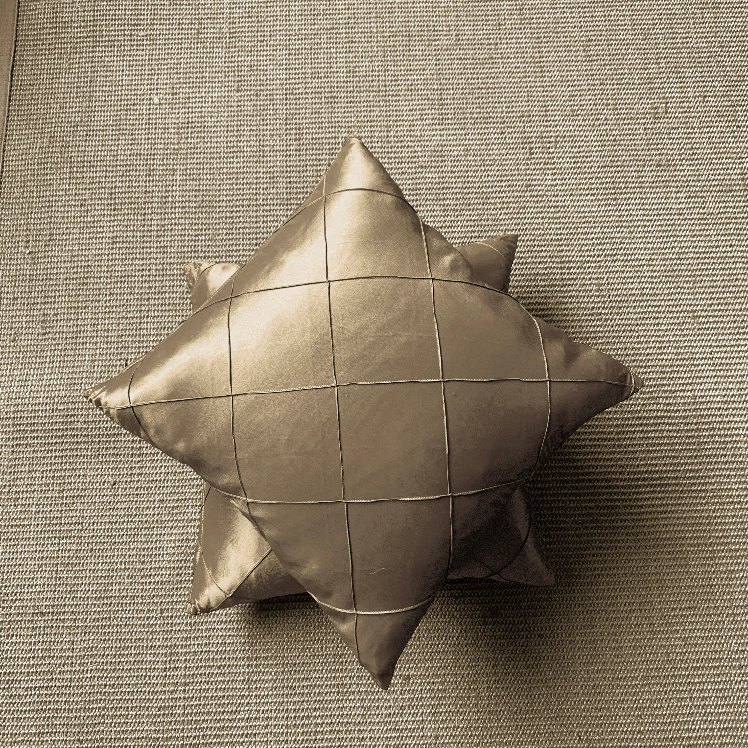 Bronze Pintuck Throw Pillow Cover 16x16