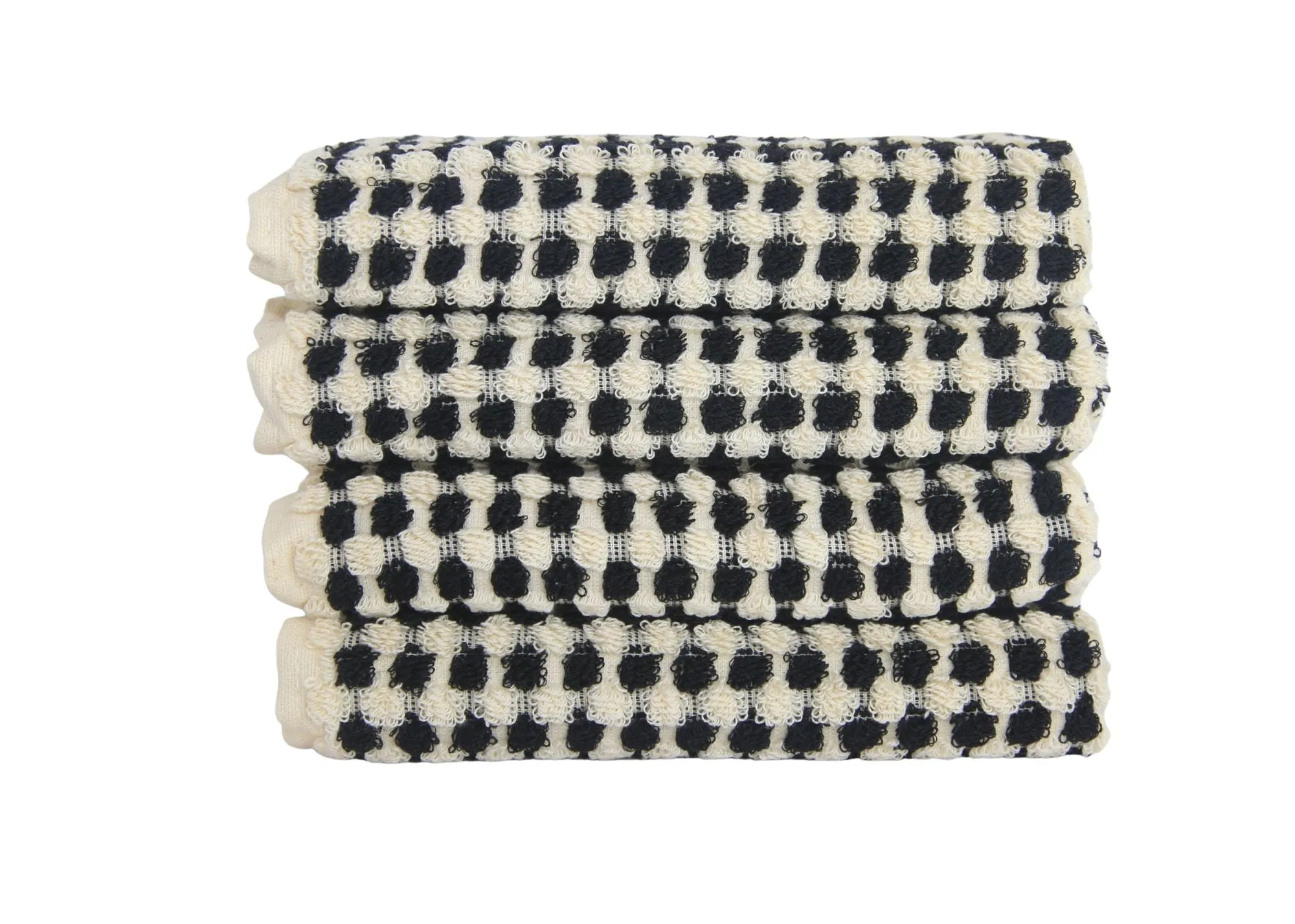 BUBBLE BLACK TERRY HAND TOWEL