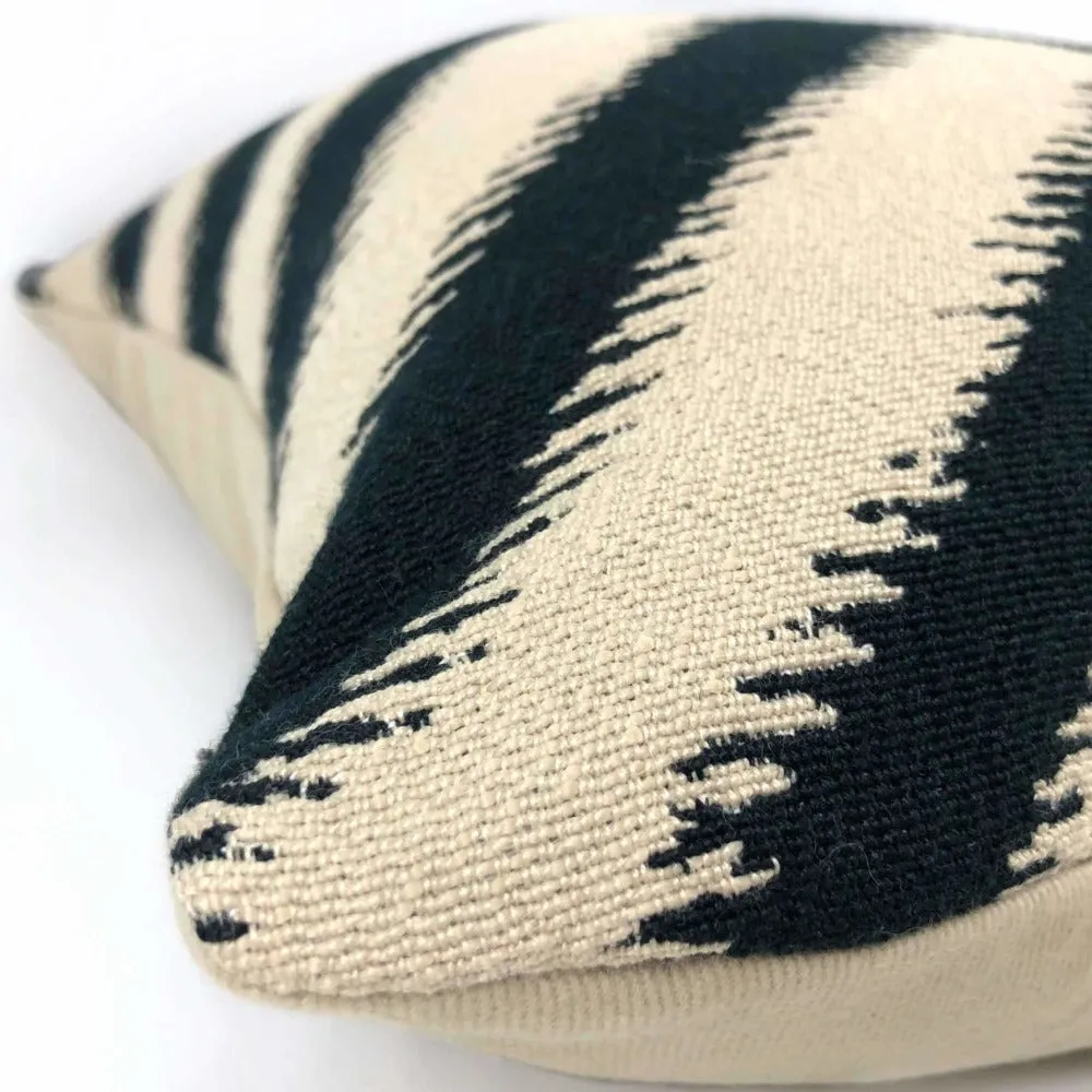 Camberwell Black Beige Serrated Chevron Pillow Cover